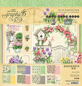 Graphic45 GROW WITH LOVE 12x12 PAPER PACK scrapbooking (16) SHEETS SPRING GARDEN - Picture 1 of 9