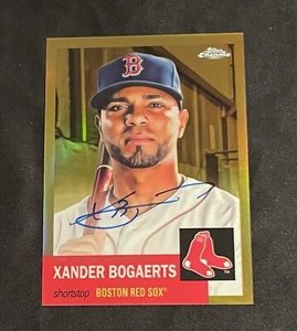 2022 Topps Chrome Platinum Gold Refractor Xander Bogaerts Auto /50 Red Sox - Picture 1 of 2