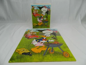Walt Disney’s Donald Duck Grilling Huey Dewey Louie Whitman 1982 100 Pcs Puzzle - Picture 1 of 12