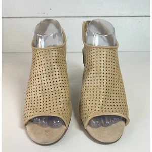 Aerosoles Heels Womens US9 EU7 Slingback Open Toes Arch Support Beige Perforated - Picture 1 of 10