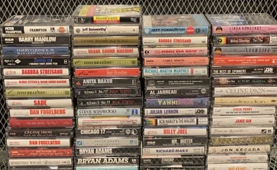 Huge Lot 61 Pop Rock Cassette Tapes 80s 90s Dance Celine Rolling Stones Marley - Image 1 of 4