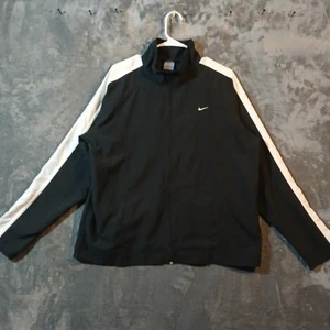 NIKE JACKET BOYS YOUTH 16-18 BLACK FULL ZIP ACTIVEWEAR VINTAGE - Picture 1 of 11