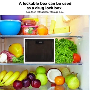 Lock Box Clear Food Storage Container Medicine Case With 3 Digit Combination Loc - Picture 1 of 22