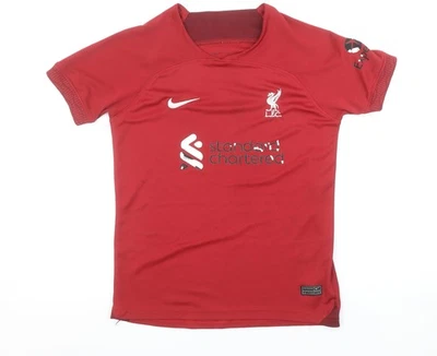 Nike Boys Red Liverpool FC 7-8 Years Football Jersey T-Shirt - Image 1 of 4