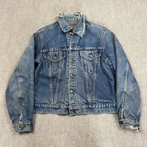 Vintage 60s Levis Big E Denim Jeans Trucker Jacke Decke gefüttert Herren Small Type 3 - Bild 1 von 9