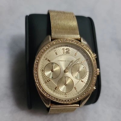 Adrienne Vittadini - Sportuhr - elegant, schick, gold, mit Steinchen verziert - Image 1 of 4