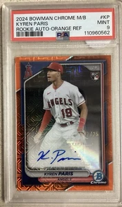 2024 Bowman Chrome Mega Box Kyren Paris Auto /25 #KP PSA 9 -Angels - Picture 1 of 2
