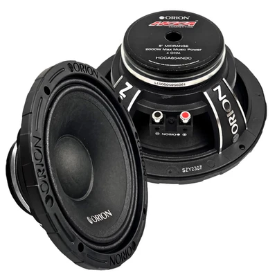 2 неодимовые среднечастотные громкоговорители Orion 8 дюймов - среднеквадратичная мощность 500 Вт 4 Ом HCCA854NDC - Изображение 1 из 4