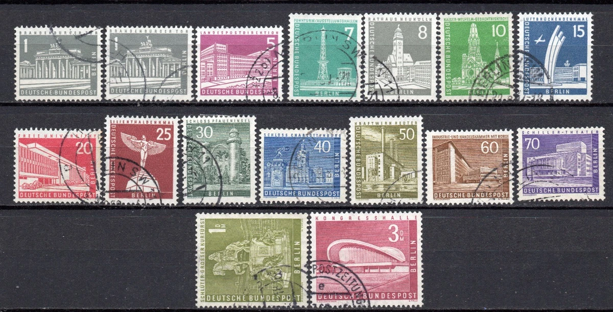 Robbert’s Briefmarken Berlin Gestempelt – 50 Stück Sammlermarken Ab Den 1960ern