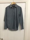 jeff banks shirt Tailored Fit In Blue And White Size S 100% Cotton