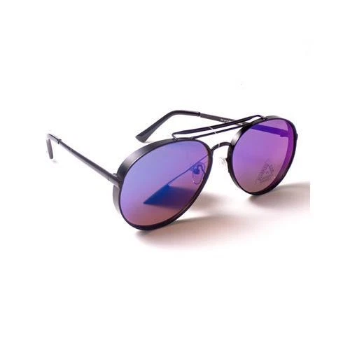 Aviadores de marco grueso negro con lente púrpura + barra de sudor Foto 1 de 1