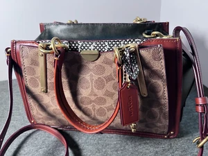 Neu Signaturen COACH Rogue 25 Tasche mit Golddetails - Bild 1 von 13