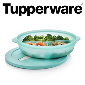 * Tupperware Crystalwave Micro Lunch Container Divided Dish - 1.4L- New