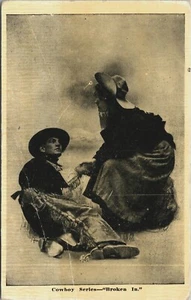 Cartolina Broken In Romance Cowgirl serie cowboy DB - Foto 1 di 2