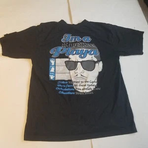 Vintage Rare Myspace Playa Men's Size 2XL T Shirt Rap Funny Justice - Picture 1 of 13