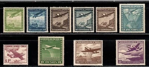 10 Different F-VF OG NH Mint Chile Airmail issued 1934 to 1955 - I Combine S/H - Picture 1 of 1