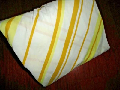 VINTAGE CANNON MONTICELLO MONTAUK MID MOD CROSS STRIPE GOLD FULL FITTED SHEET 8" - Image 1 of 4