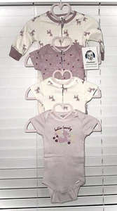 Baby Girl Clothes Sleeper Sleep N Play Gerber 4-piece Fawn Deer Size 0-3 Months - Picture 1 of 9