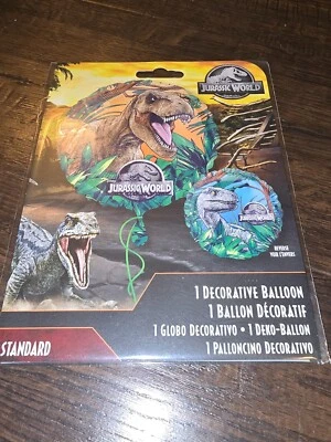 Jurassic World Lámina Helio 17" Raptor Globo Cumpleaños Parque Jurásico Foto 1 de 4