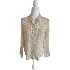 AMERICAN EAGLE OUTFITTERS BLOUSE~FLOWERS~SHEER~SZ. 8