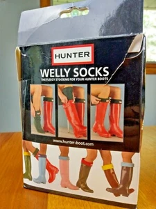 HUNTER Welly Socks Kids Yellow Girls Boys UK 10-12 XS US 11-13 Boot Insert - Picture 1 of 6