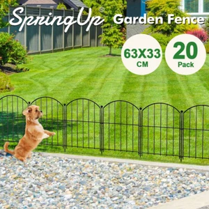 20PCS Garden Fence Rustproof Metal Wire Border Animal Barrier Flower Edging - Picture 1 of 9