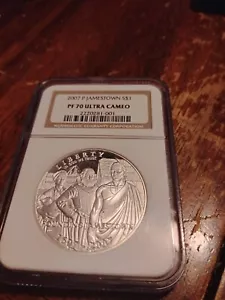 2007 P Jamestown Commerative Silver Dollar NGC PF 70 Ultra Cameo - Picture 1 of 2