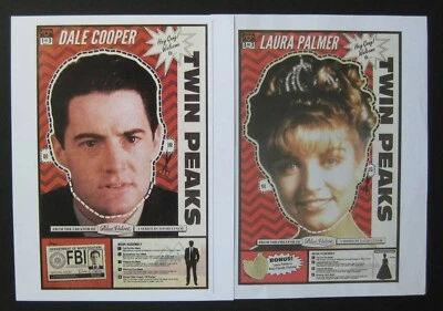 TWIN PEAKS LAURA PALMER & AGENT DALE COOPER CUT OUT MASK - Image 1 of 4
