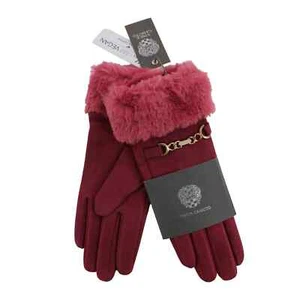 Guantes Vince Camuto para mujer imitación gamuza piel puño talla mediana #GL61PME - Imagen 1 de 1