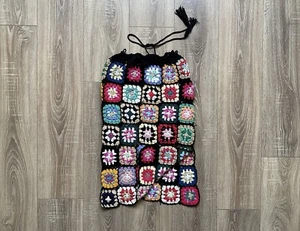 Vintage Strickrock Handarbeit gehäkelt Gr. S hell Boho Style Handarbeit - Bild 1 von 6