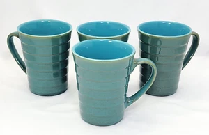 Pfaltzgraff Everyday Athena Teal 4er Set Kaffeetassen Tassen blau gesprenkelt - Bild 1 von 5