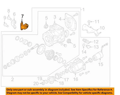Diferencial de eixo Mazda OEM 07-15 CX-9 - montagem traseira frontal esquerda L2142868YB - Imagem 1 de 2