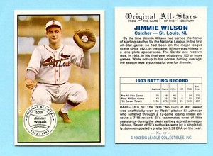 1933 Original All-Stars # 39 Jimmie Wilson -- St. Louis Cardinals