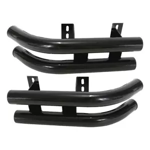 Land Rover Series & Defender Black Tubular Rear Cross Member Bumperettes DA2071 - Picture 1 of 1