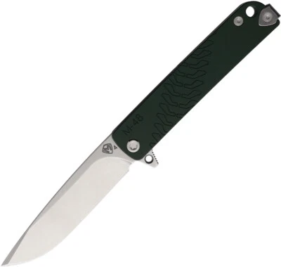 Cuchillo plegable Medford M-48 verde aluminio y gris titanio S45VN 2124TQ42TM Foto 1 de 2