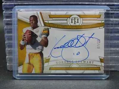 National Treasures Kordell Stewart 2022 autógrafo automático dorado personalizado 25/07 Foto 1 de 2