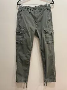 American Eagle Flex Slim Loved In Cargo Pants Size 30x30 Green Skater Grunge - Foto 1 di 13