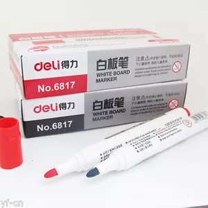 30pcs Deli Whiteboard Marker Pen White Board Marker Pen 2mm Thin Tip No.6817 - Picture 1 of 6
