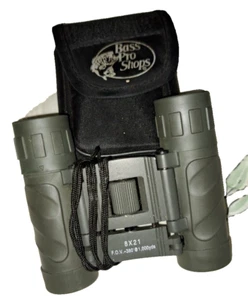 Bass Pro Shops 8 x 21 Binoculars With Case - Field 380 ft At 1000 yds - Picture 1 of 3