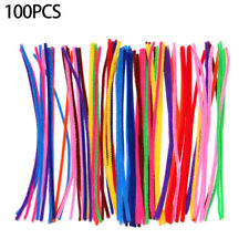100pcs/pack Flexible Assorted Color Pipe Cleaner Decorating Art Craft Supplies