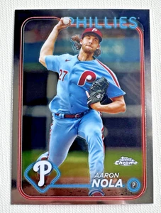 ⭐🦄 Tarjeta de béisbol Aaron Nola #262 – 2024 Topps cromada Philadelphia Phillies - Imagen 1 de 2