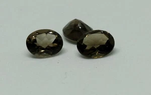 Smoky quartz oval faceted 9mm x 7mm natural loose stones - Picture 1 of 1