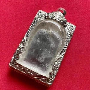 Amulet Frame Casing Genuine Silver Old Work Wearing Phra Somdej Phim Standard #2 - Picture 1 of 7