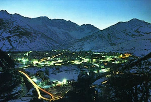 TORINO BARDONECCHIA NOTTURNO CARTOLINA POSTCARD CARTE POSTALE - Picture 1 of 1