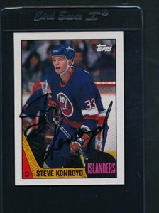 1987/88 Topps #153 Steve Konroyd Islanders Signed Auto *C9487
