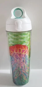Tervis Leona Lovegrove Jellyfish Tumbler Beverage Holder With Lid 24oz Colorful  - Picture 1 of 24