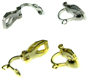 10 pendientes con clip (5 PARES) con bucle hágalo usted mismo hallazgos fabricación de joyas cobre - Imagen 1 de 3