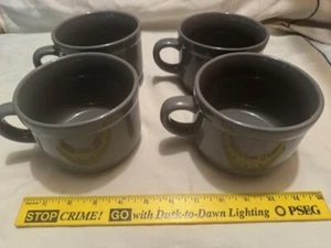 NEW -Royal Norfolk FARMOUSE GRAY CERAMIC JUMBO (22 OZ) SOUP /COFFEE MUG SET OF 4 - Picture 1 of 8