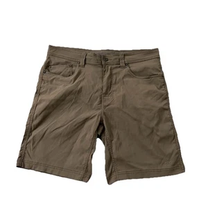 Pantalones Cortos Prana Brion II Para Hombre 34x9 Caqui Senderismo Camping Aire Libre Rendimiento Elástico - Imagen 1 de 9