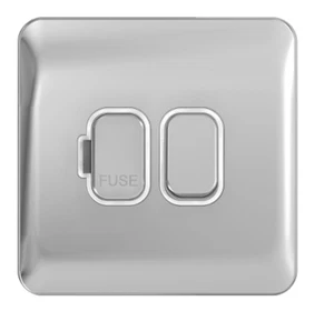 Schneider Lisse Screwless Deco Polished Chrome 13a Switched Spur GGBL5010WPC - Picture 1 of 1